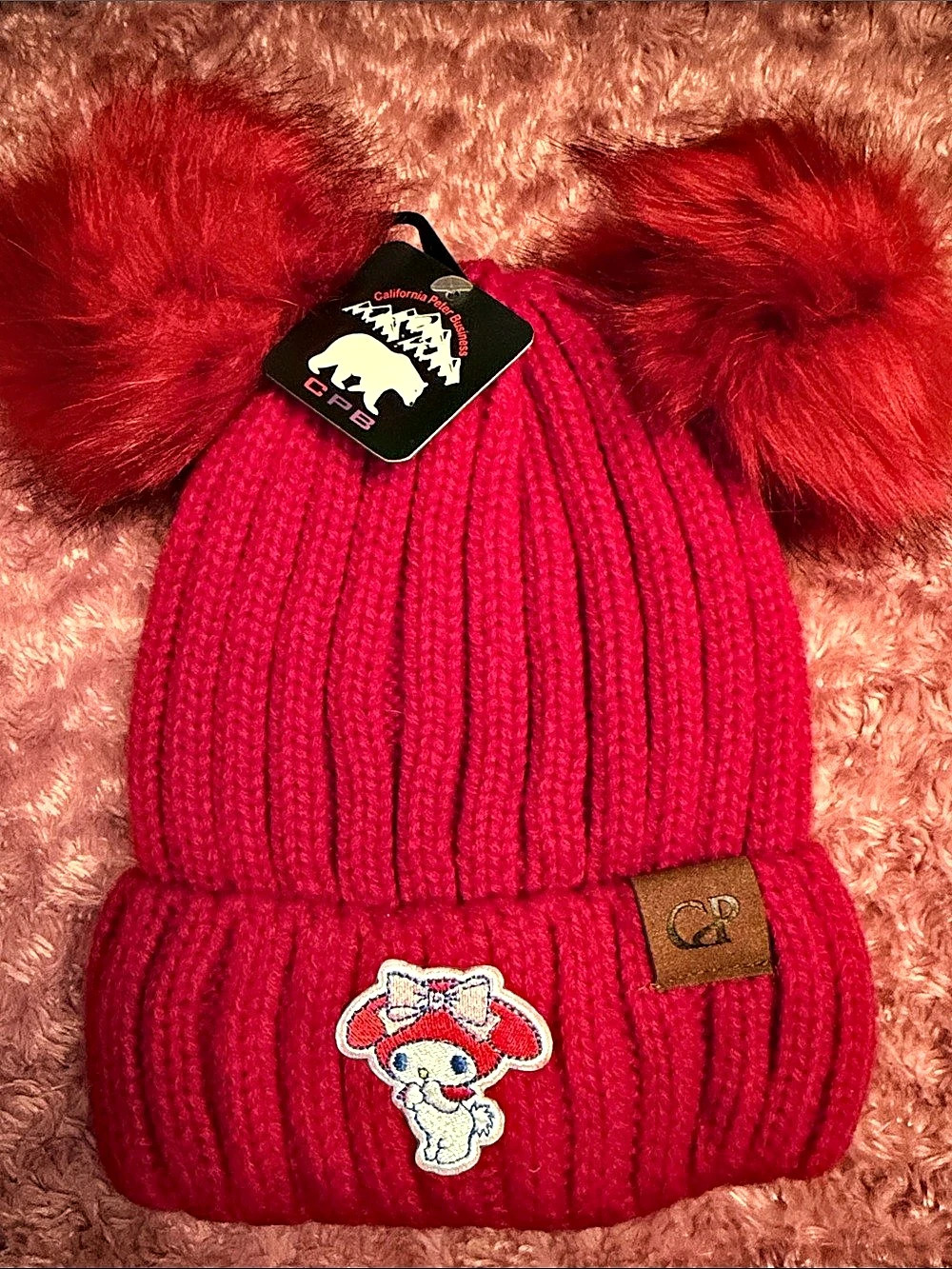 My Melody Pom Character Beanie NWT
